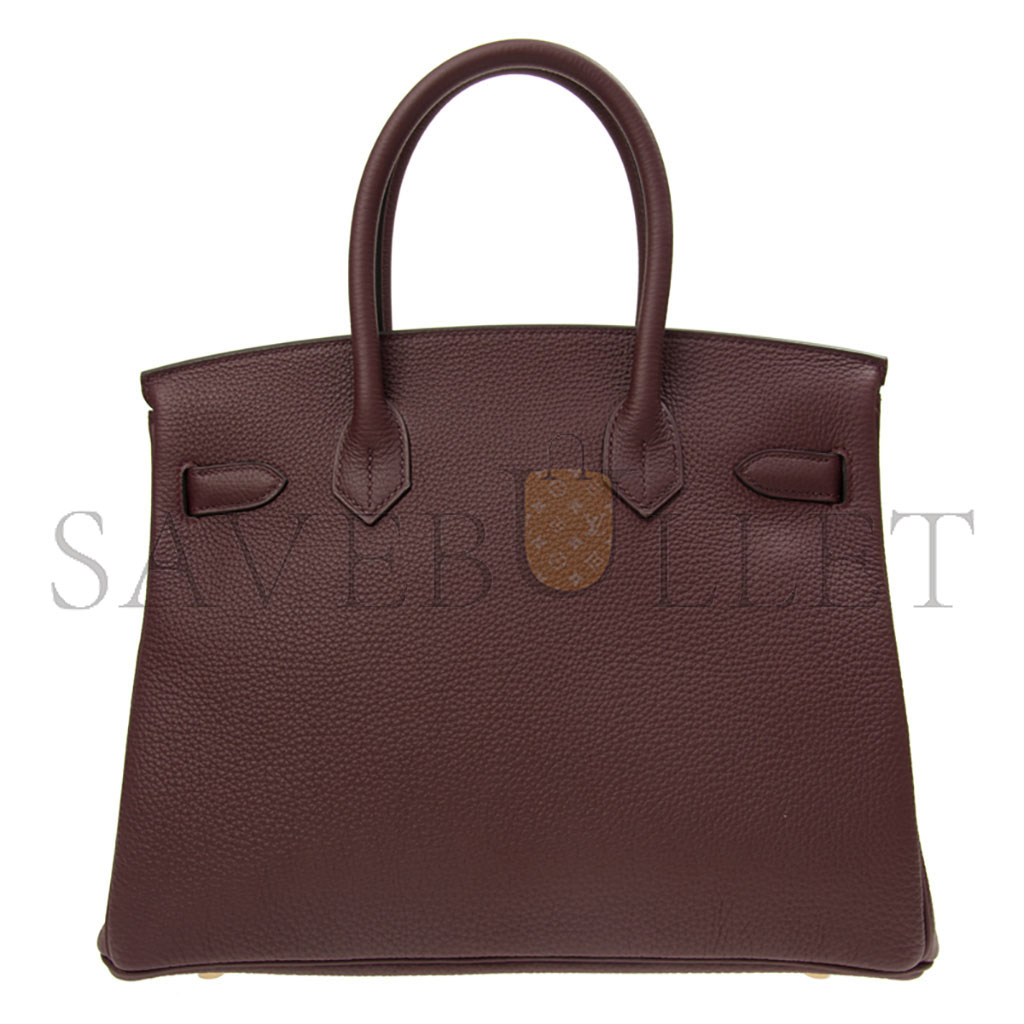 H**mes birkin 30 togo leather saddle red gold buckle bag bk3057tggp (30*23*15cm)