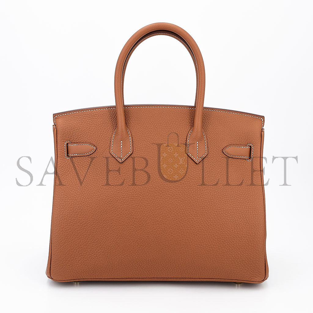 h**mes birkin 30 togo leather G01den brown gold buckle bag 5375750663 (30*23*15cm)