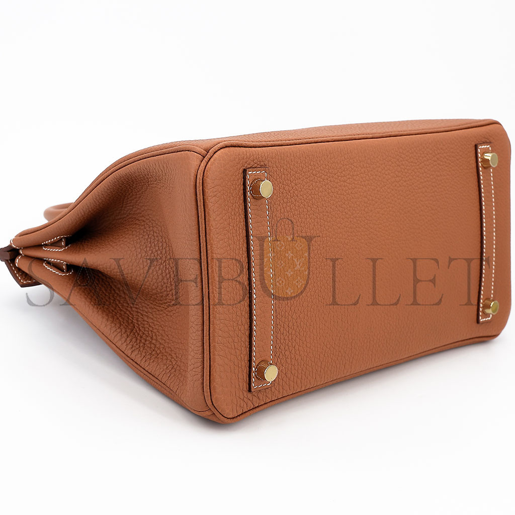 h**mes birkin 30 togo leather G01den brown gold buckle bag 5375750663 (30*23*15cm)