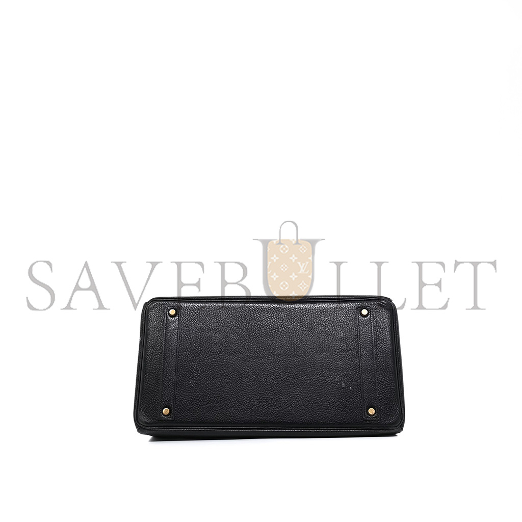 H**mes birkin 40 togo leather black gold buckle ws3148 (40*30*21cm)