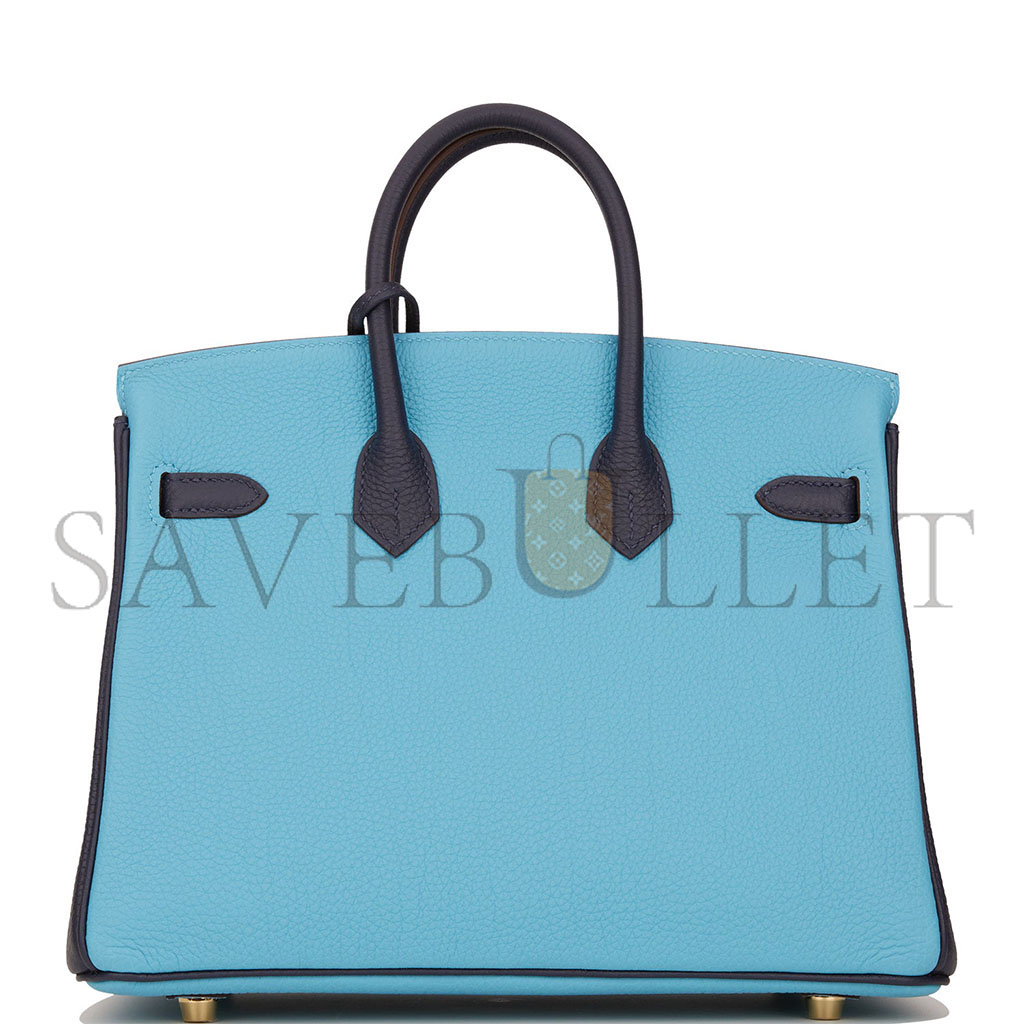 H**mes birkin 30 togo leather n0*hern blue and midnight blue rose gold buckle 2354843790 (30*23*15cm)