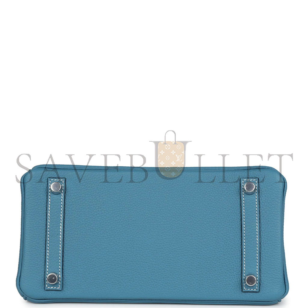 H**mes birkin 25 blue jean togo palladium hardware 265378 (25*20*13cm)