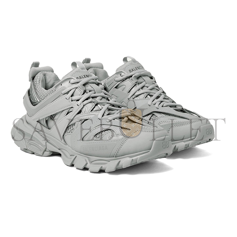 Ba*len*cia*ga track nylon mesh and rubber sneakers gray 542436w2la13253