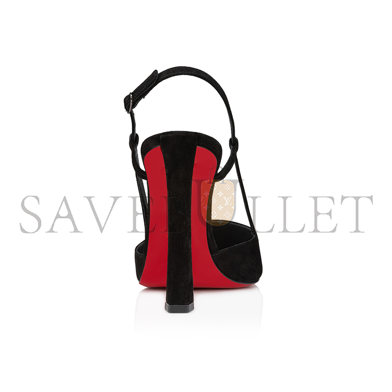 Ch**an louboutin condoroline 100 mm sling back pumps-veau velours-black-women 1250282b439