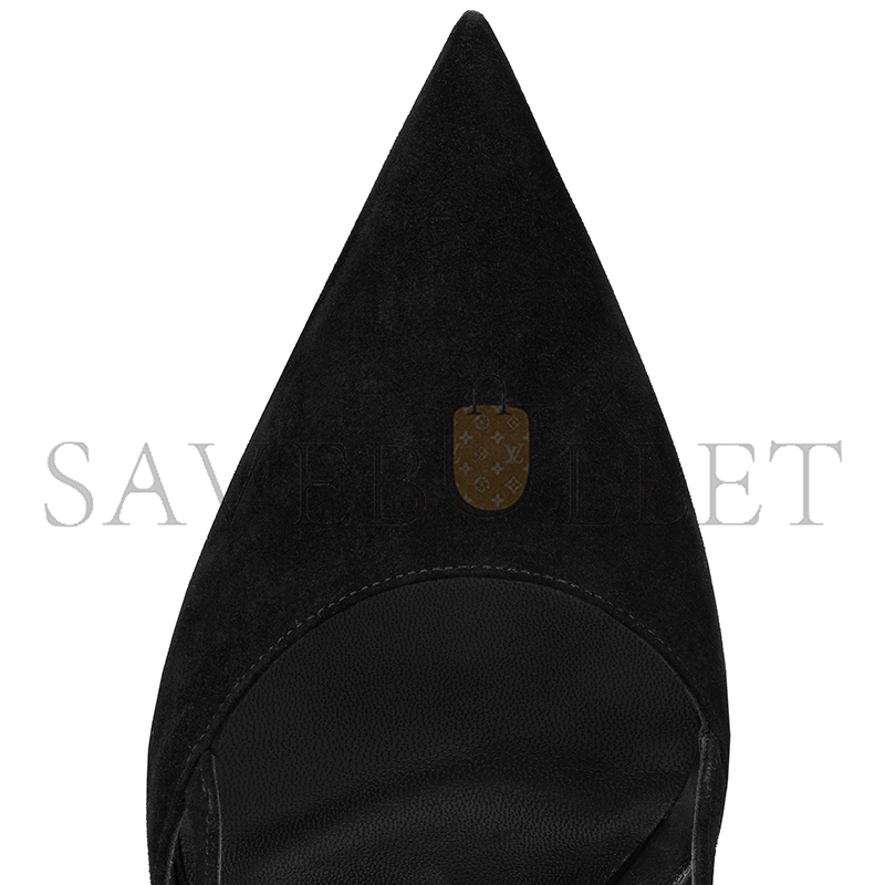 Ch**an louboutin condoroline 100 mm sling back pumps-veau velours-black-women 1250282b439