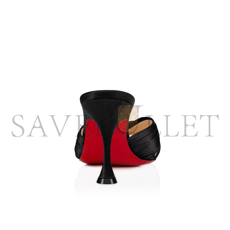 Ch**an louboutin nicol is back 85 mm mules-crepe satin-black-women 3200239bk01