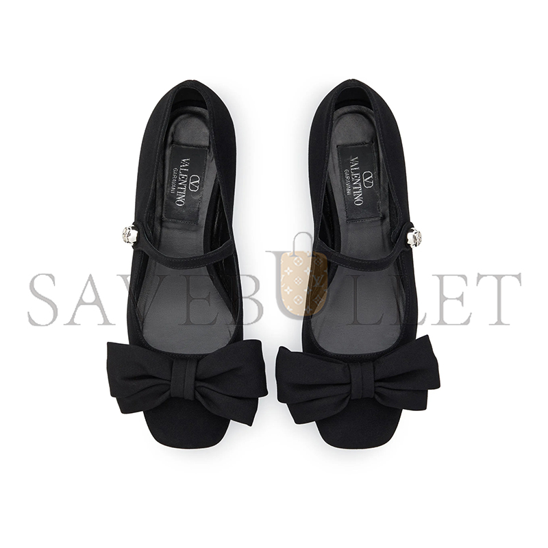 Va1e*ntin0 garavani bowjane mary-jane ballerina in crepe fabric 20mm 5w0s0ki3jiv_0no