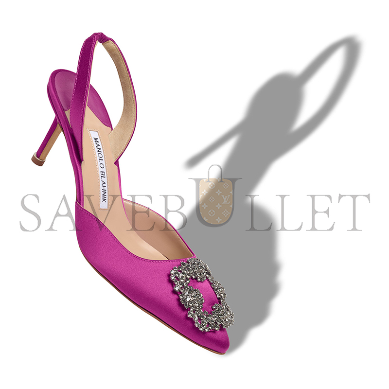 man010 B1ahn*k hangisli pink satin jewel buckle slingback pumps 419-0473-0001