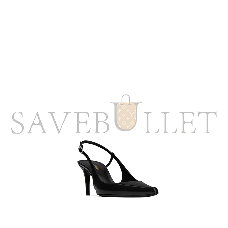Y*L vendome slingback pumps in glazed leather 755213aaazy1000
