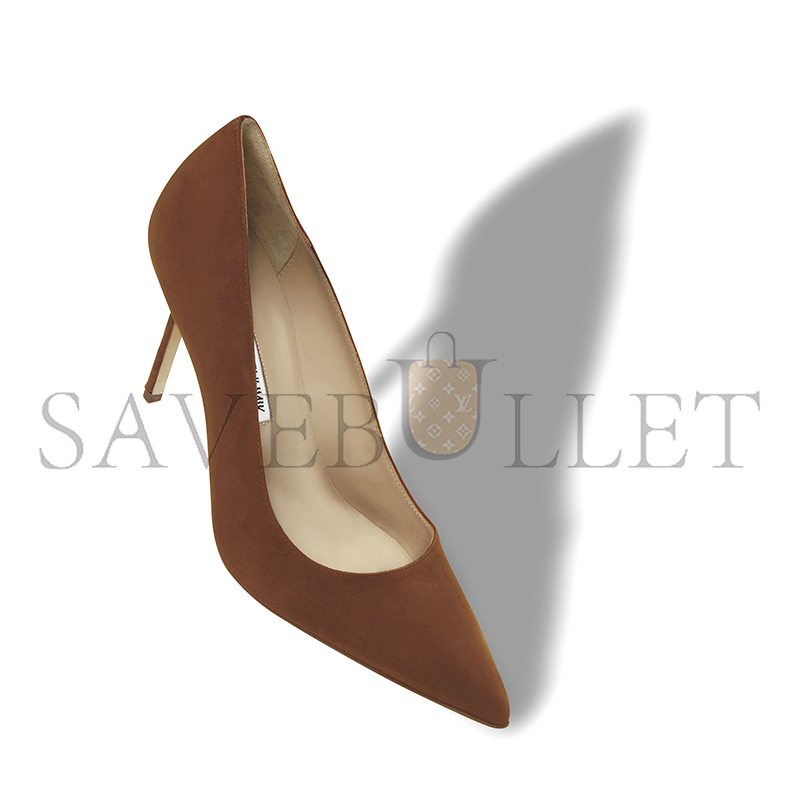 man010 B1ahn*k bb 90 brown suede pointed toe pumps 9xx-0416-0012