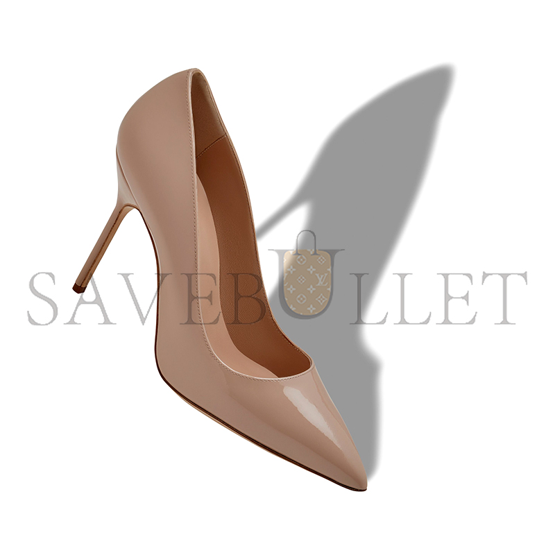man010 B1ahn*k bb patent beige patent leather pointed toe pumps 9xx-0537-0011
