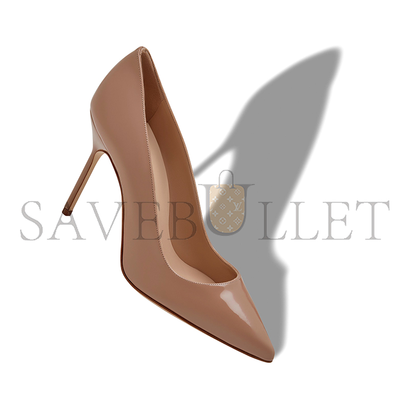 man010 B1ahn*k bb patent dark blush patent leather pointed toe pumps 9xx-0537-0009