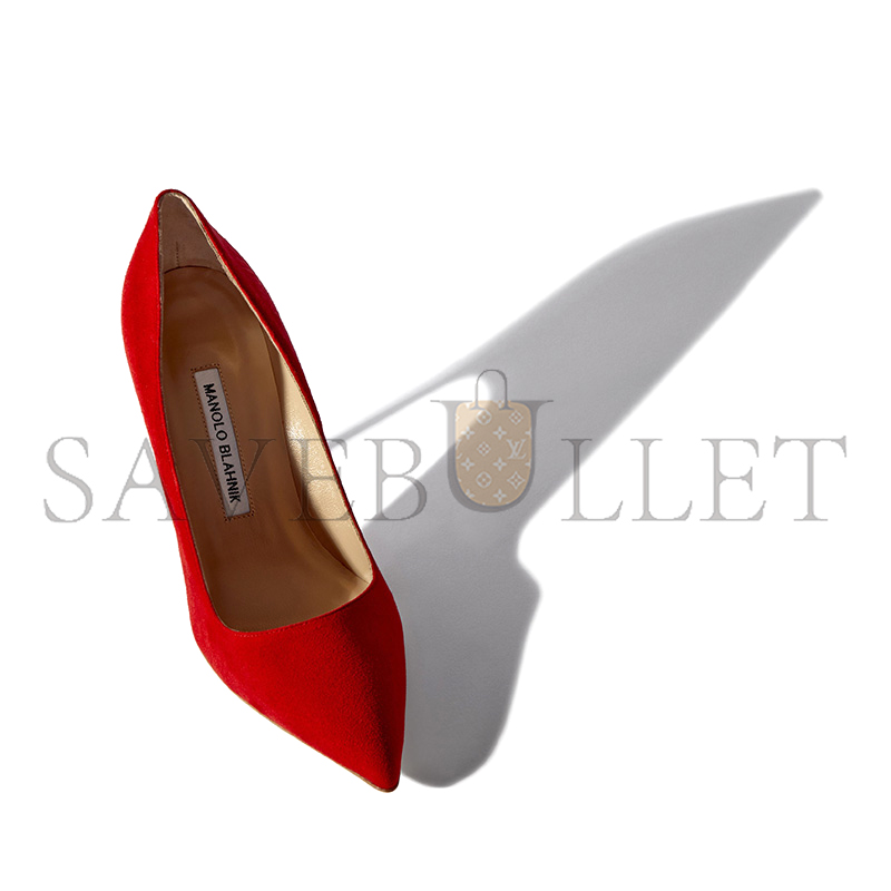 man010 B1ahn*k bb red suede pointed toe pumps 9xx-0417-0018