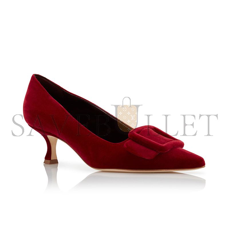 man010 B1ahn*k maysalepump 50 red velvet buckle detail pumps 324-2971-0007