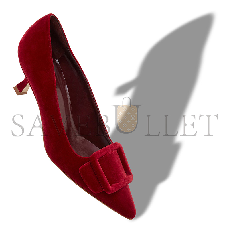 man010 B1ahn*k maysalepump 50 red velvet buckle detail pumps 324-2971-0007