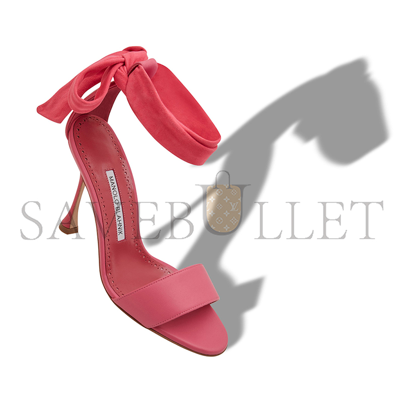 man010 B1ahn*k chastana pink nappa leather bow detail sandals 125-2827-0004