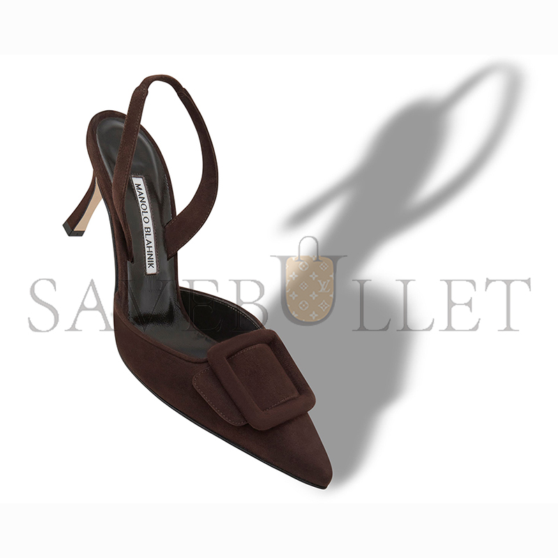 man010 B1ahn*k may*li brown suede slingback mules 219-0182-0073