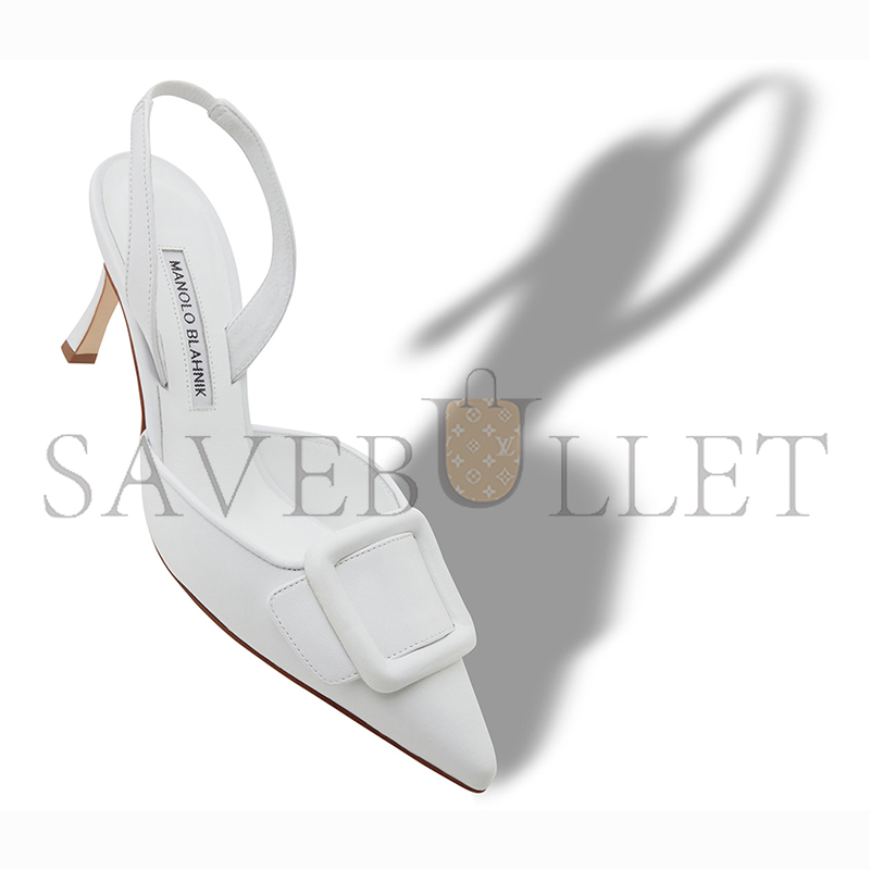 man010 B1ahn*k may*li white nappa leather slingback pumps 219-0254-0005