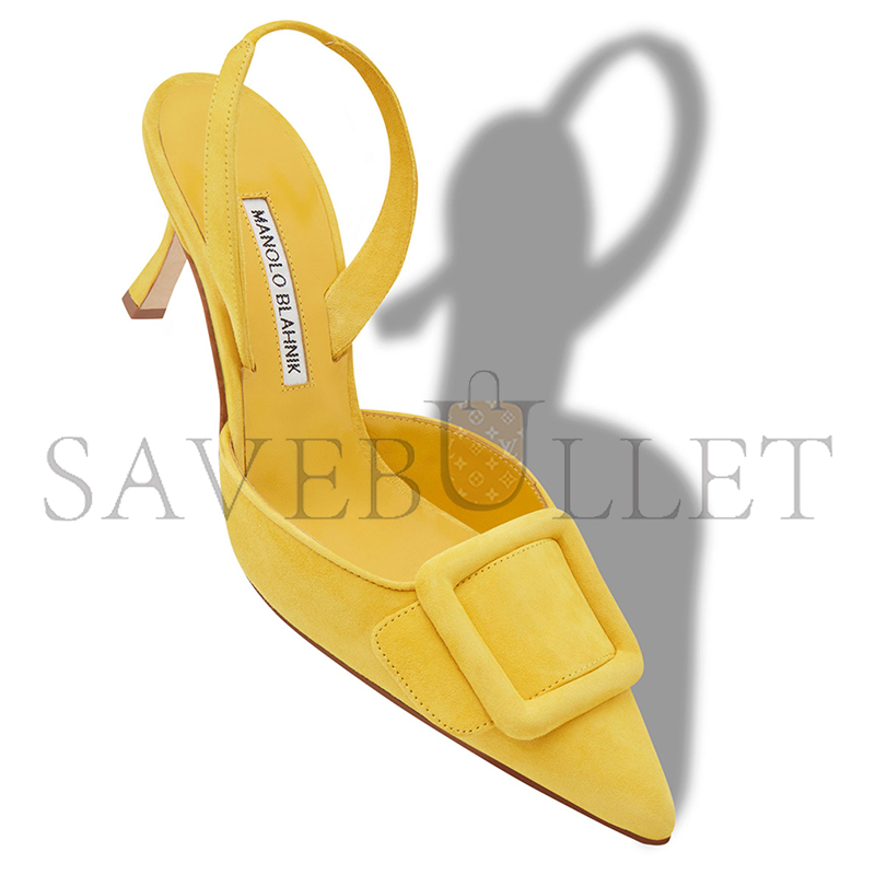 man010 B1ahn*k may*li yellow suede slingback pumps 219-0182-0059