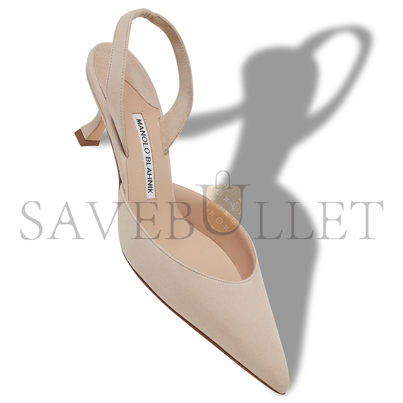 man010 B1ahn*k carolyne light beige suede slingback pumps 9xx-0401-0015
