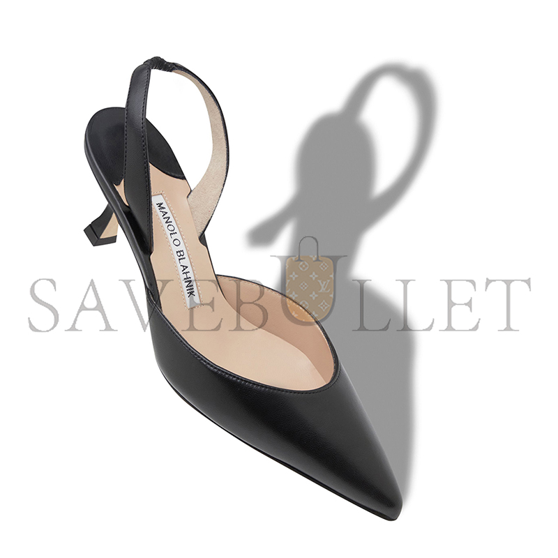 man010 B1ahn*k carolyne black nappa leather slingback pumps 9xx-0478-0012