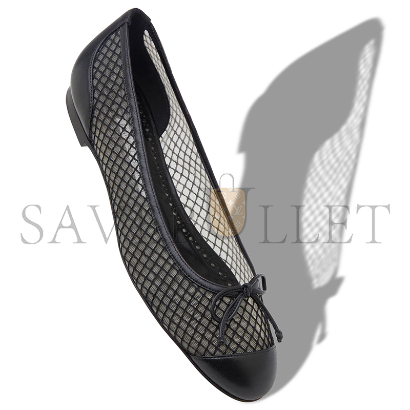 man010 B1ahn*k capbalme black nappa leather ballerina flats 424-1986-0001