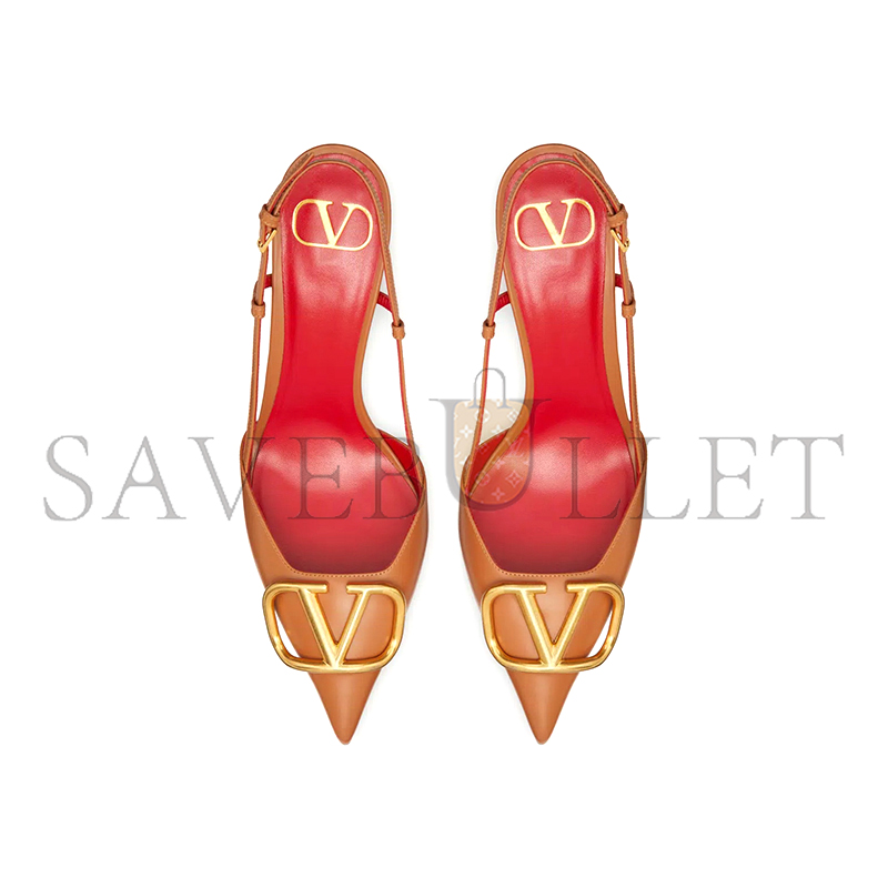 Va1e*ntin0 vlogo signature calfskin slingback pump 80mm 3.15in 4w2s0r01dsh_kel