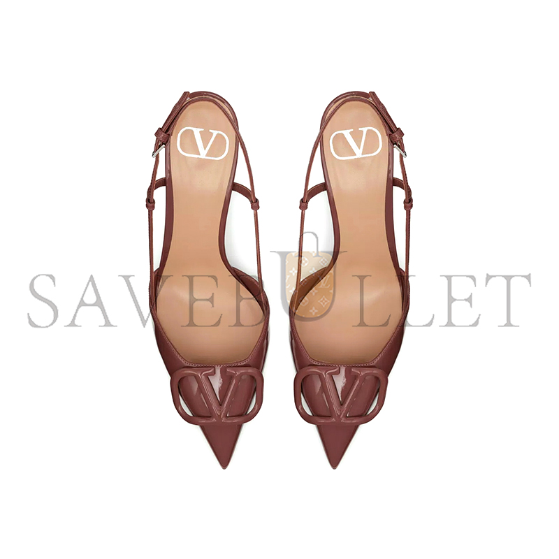 Va1e*ntin0 vlogo signature patent leather slingback pump 80mm 3.15in 4w2s0r01tmk_b17