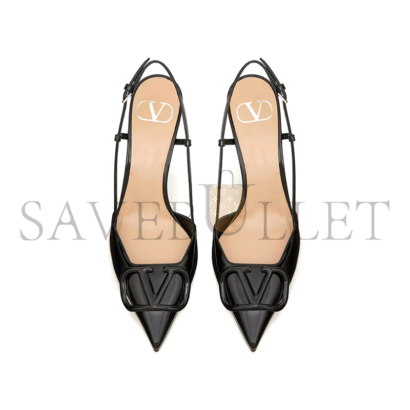 Va1e*ntin0 vlogo signature patent leather slingback pump 80mm 3.15in 5w2s0r01tmk_0no