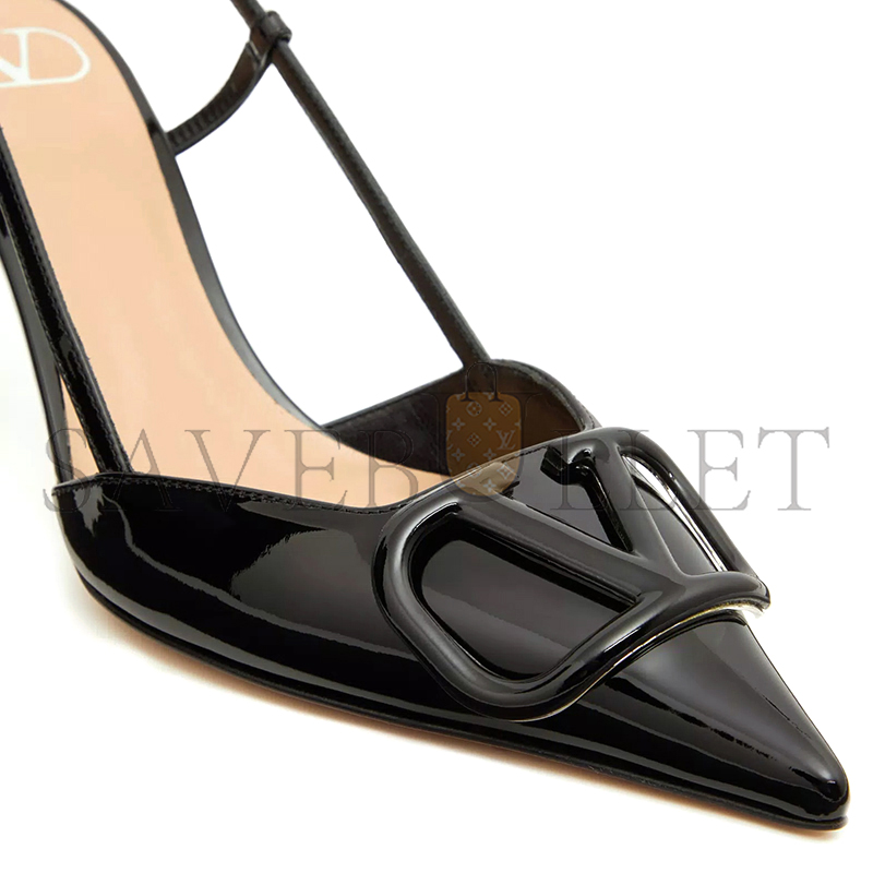 Va1e*ntin0 vlogo signature patent leather slingback pump 80mm 3.15in 5w2s0r01tmk_0no