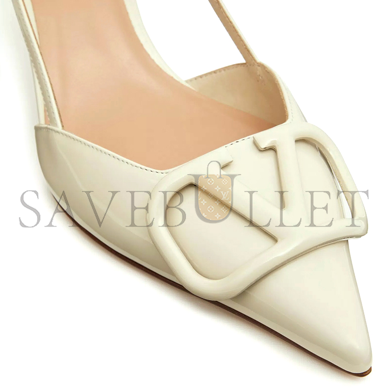 Va1e*ntin0 vlogo signature patent leather slingback pump 80mm 3.15in