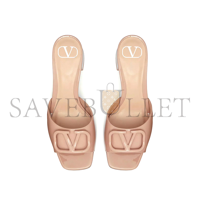 Va1e*ntin0 vlogo signature patent leather slide sandal 60mm 6w2s0ha6tmk_gf9