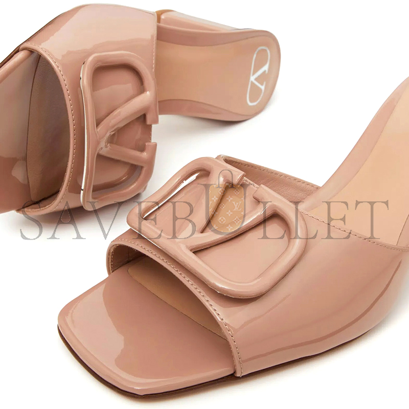 Va1e*ntin0 vlogo signature patent leather slide sandal 60mm 6w2s0ha6tmk_gf9
