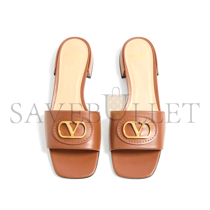 Va1e*ntin0 vlogo signature slide sandal in calfskin 20mm 6w0s0lt0dsh_n58