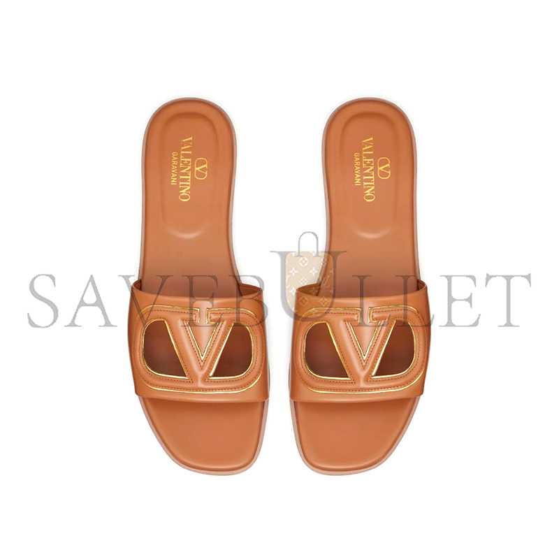 Va1e*ntin0 vlogo cut-out calfskin slide sandal 4w2s0ib0rll_yh7