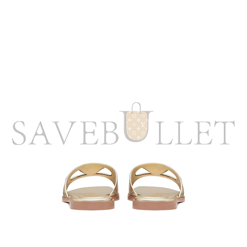 Va1e*ntin0 vlogo cut-out laminated nappa leather slide sandal 4w2s0ib0yuw_7g0