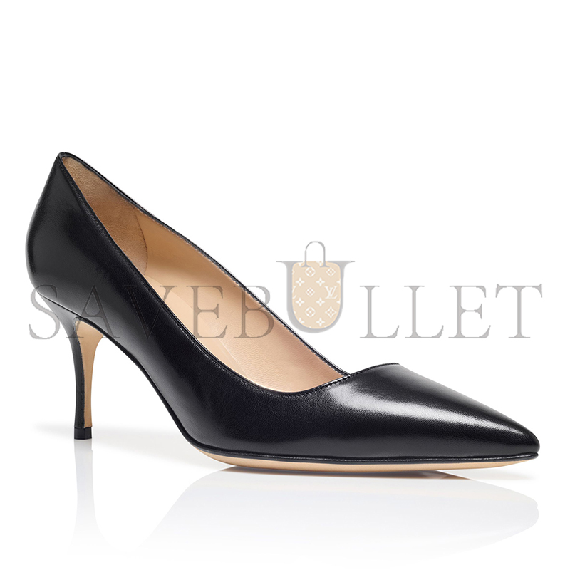 man010 B1ahn*k bb 70 black leather pointed toe pumps 120-1199-0001