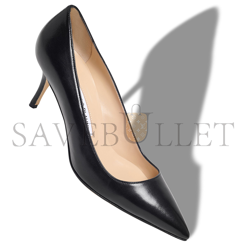 man010 B1ahn*k bb 70 black leather pointed toe pumps 120-1199-0001