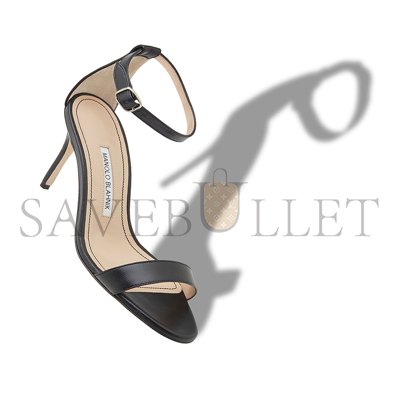 man010 B1ahn*k chaos black nappa leather ankle strap sandals 9xx-0747-0016