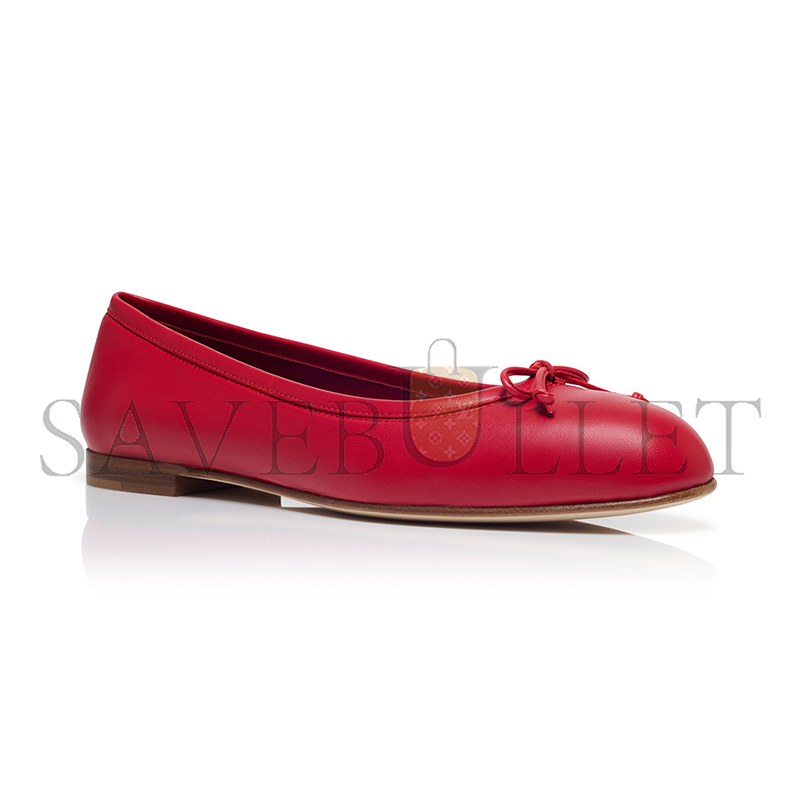 man010 B1ahn*k veralli red nappa leather ballerina flats 223-1548-0011
