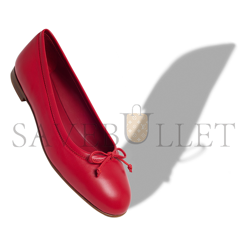 man010 B1ahn*k veralli red nappa leather ballerina flats 223-1548-0011