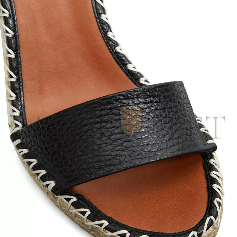 Va1e*ntin0 double rockstud grainy calfskin wedge sandal 105mm 5w2s0090vto_n02