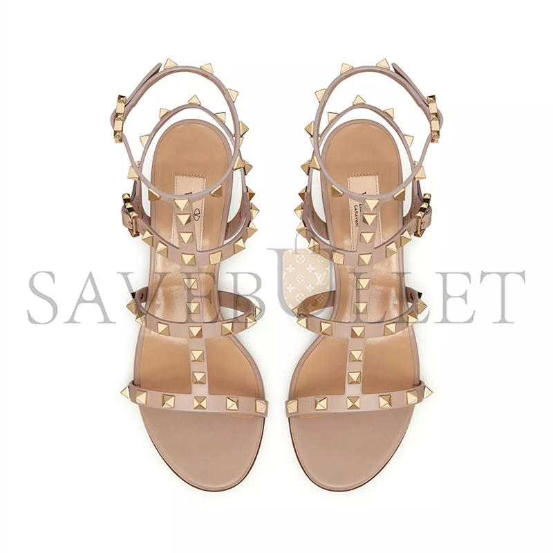 Va1e*ntin0 rockstud calfskin ankle strap sandal 60mm 5w2s0491vbp_p45