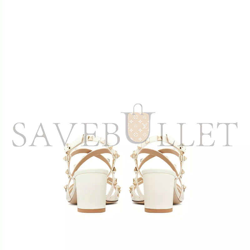 Va1e*ntin0 rockstud calfskin sandal with straps 60mm 5w2s0hr7vod_i16