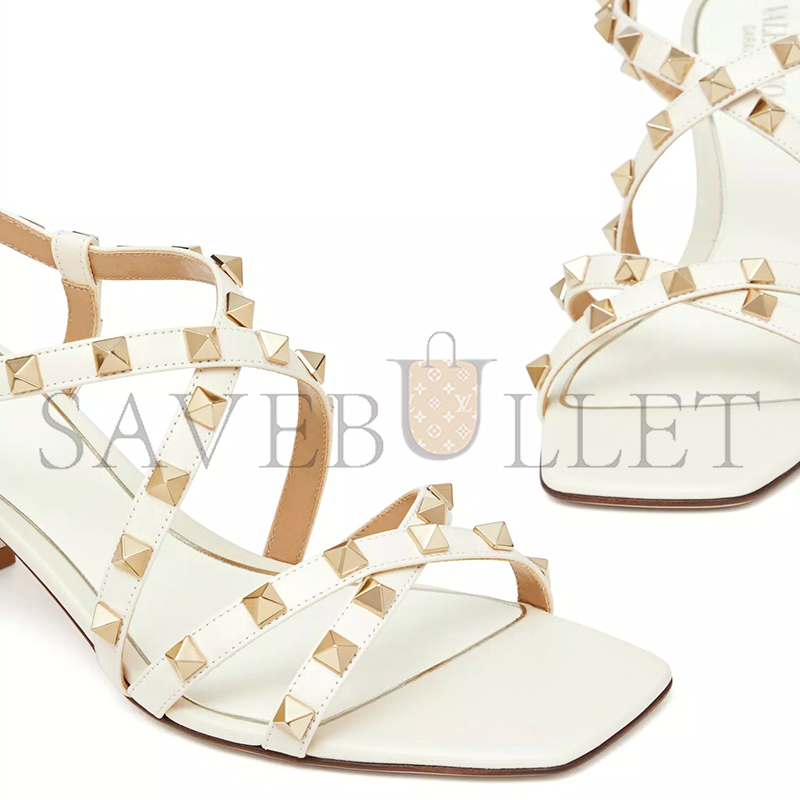 Va1e*ntin0 rockstud calfskin sandal with straps 60mm 5w2s0hr7vod_i16