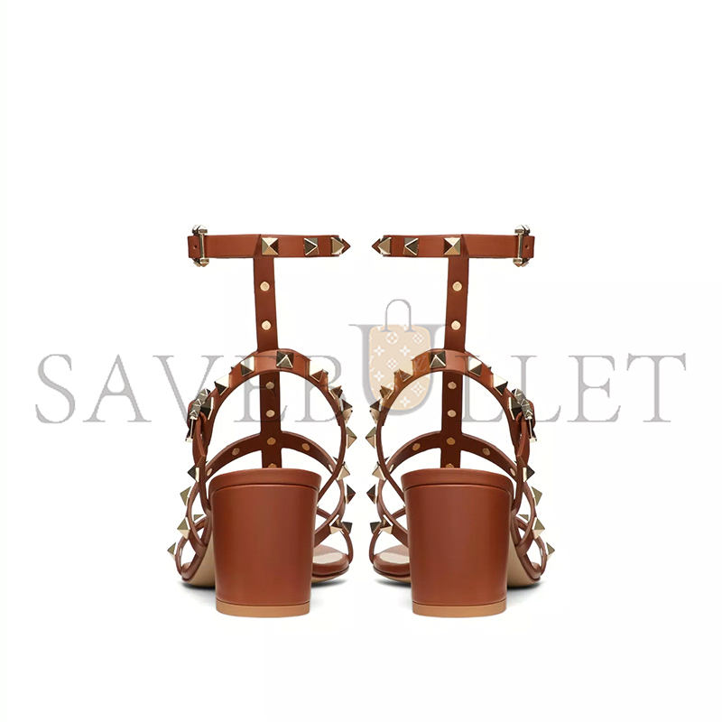 Va1e*ntin0 rockstud calfskin ankle strap sandal 60mm 4w2s0491vbp_hg5