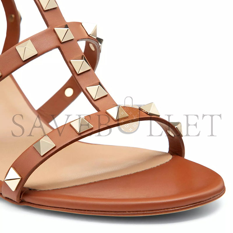 Va1e*ntin0 rockstud calfskin ankle strap sandal 60mm 4w2s0491vbp_hg5