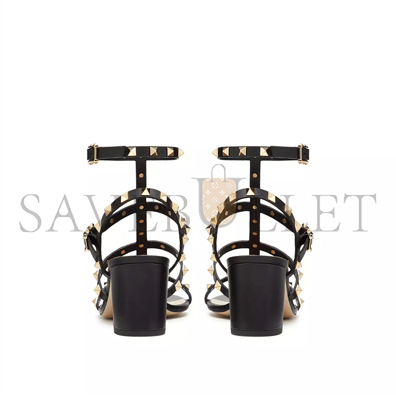 Va1e*ntin0 rockstud calfskin ankle strap sandal 60mm 5w2s0491vbp_0no