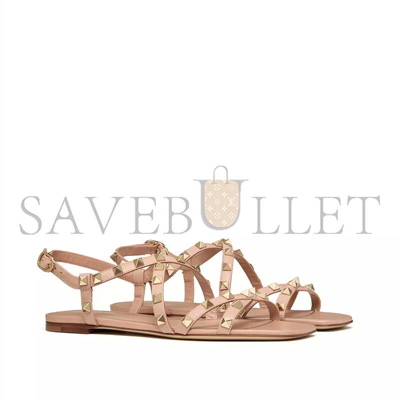 Va1e*ntin0 calfskin rockstud sandal with straps 5w2s0hr8vod_gf9