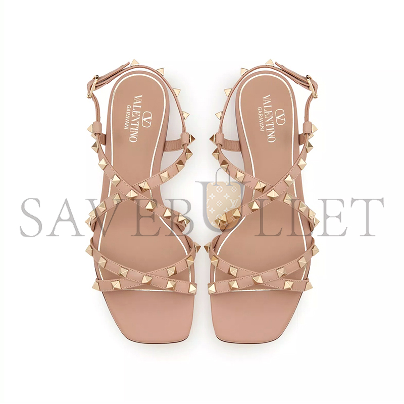 Va1e*ntin0 calfskin rockstud sandal with straps 5w2s0hr8vod_gf9